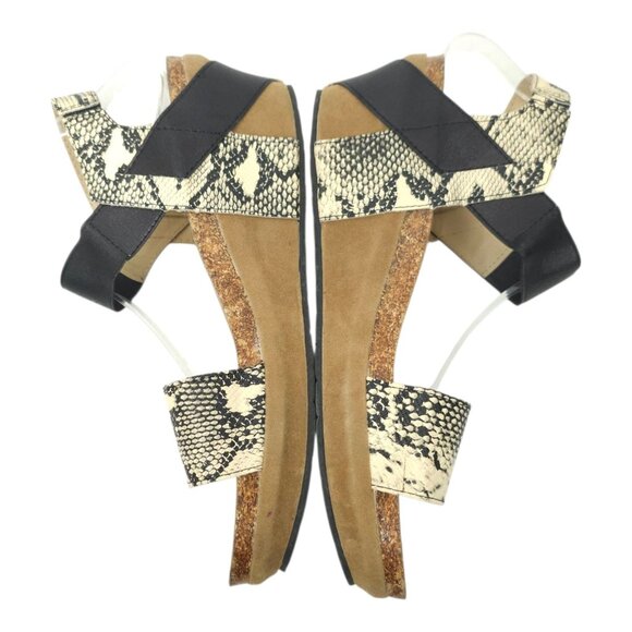 Pierre Dumas Chantal 2 Platform Wedge Sandal Womens Size 11 Reptile Print - Picture 11 of 16